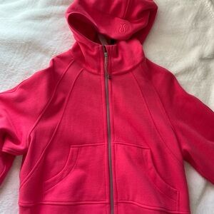 Lululemon Scuba oversized Full-Zip Up Hoodie(Hot pink)